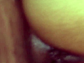 Wife in stockings bends over for doggystyle