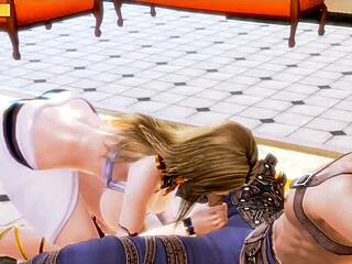 hentai 3d maid serves gladiator king