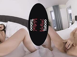 virtual taboo game with asian brunette in pajamas exploring solo adventures