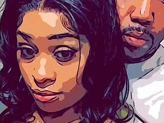 sneaking into the bathroom for a private ebony encounter