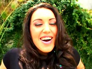 Busty teen's big tits make me feel alive outdoors