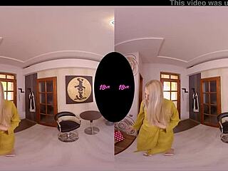 Watch Diane Chrystall reveal her tight teen pussy in VR sex?