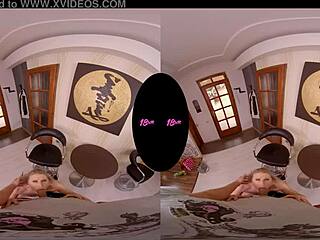 Watch Diane Chrystall reveal her tight teen pussy in VR sex?