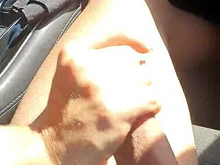 driving wild while jerking passenger off until he bursts hard