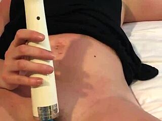 masturbating with hitachi to cum as a slut