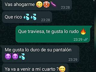 Горещ WhatsApp чат с прислужница Karina завършва със секретен секс 😈