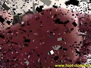 stomping femdom session with young mistress