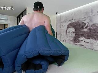 What a hump on feathered comforter until you cum!