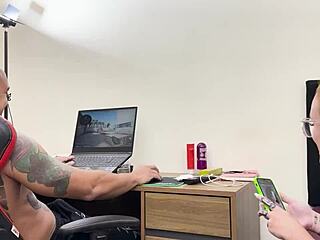 The redhead wanted me to stop playing cs so i gave her a cumshot head shot - feat dracaryssg