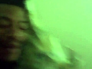 Glasses girl gets wet with big black cock