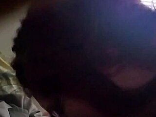 Glasses girl gets wet with big black cock