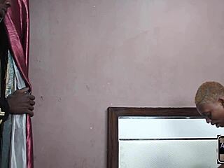 Horny Woman Deepthroats Cock While Bent Over and Squirting