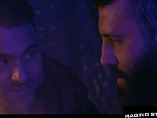 Beefy truckers unwind with ragingstallion in first gay threesome