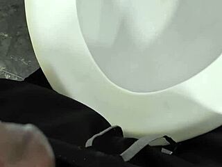 Masturbating in the restroom! Feel that cum!