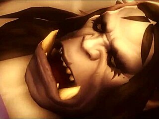 3D Hentai mørk alv bliver kneppet hårdt i gruppe. Kæmpe pikke giver creampie og facial i ucensureret action