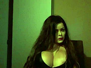 mexican latina with big tits pleasures herself with dildo