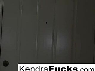 Does sexy skinny brunette teen spinner kendra get some dick and a giant facial?