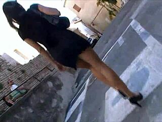 BDSM Model Alex Zothberg Walks Nude In Heels And Skinny Legs In Antibes