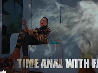 Latina brunette's first party encounter with fan