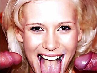 Group Oral Session Leading to Multiple Facials in Happy Scene