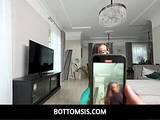 my horny STEPSISTER gives me PAY with a HOT FUCK session