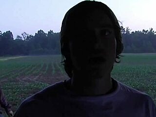 Barn babe with hairy bush and big tits gets wild with a clown