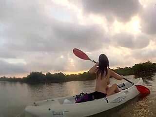 I was flashing my boobs on the boat, oops!