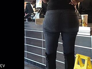 look at that big juicy black ass bouncing, don't you want to grab it?