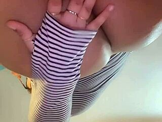 teasing my fat teen pussy with a buttplug, getting horny for anal 😏