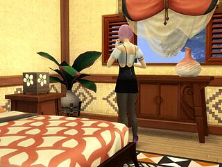 Japanse vrouw verrast man met hete verjaardag trio