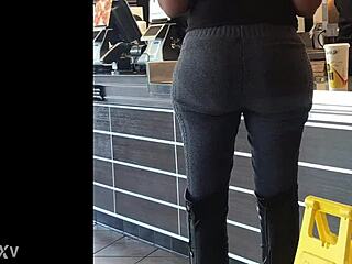 look at that big juicy black ass bouncing, don't you want to grab it?