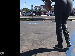 look at that big juicy black ass bouncing, don't you want to grab it?