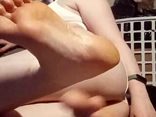 hey, wanna see white underwear and sexy bare feet?