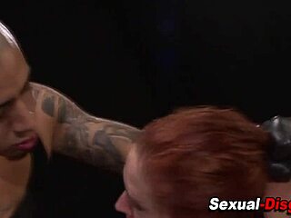 bdsm sub's asshole railed hard in domination scene.