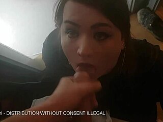 Notagirldk Delivers Slutty Early Morning Blowjob with Makeup, Wanking Cock in Mouth Without His Cum