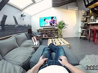 Wicked nympho masturbates her pussy then gets licked and fucked in POV