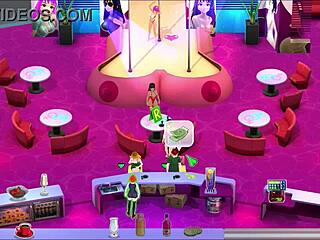 club hentai girls play a game with striptease
