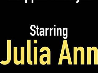 julia ann, milf, gives sloppy blowjob and titty fuck