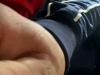 lonely guy jerks off alone at home