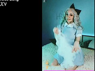 Is Alicebong Teasing Her Tight Teen Pussy Alone at Home in Cosplay Costume?