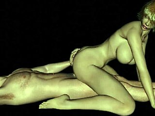 Sexy Girl Rides Guy in Wild 3D Animation Scene  