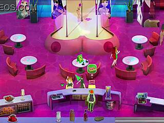 club hentai girls play a game with striptease