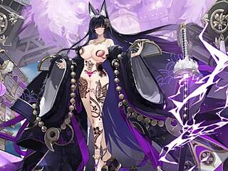 Ахегао HMV берет большой черный хуй в межрасовом хентае