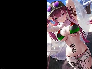 ahegao hmv takes big black cock in interracial hentai action.