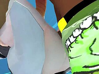 Mercy shows off her big ass in cartoon porn