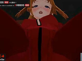 Uncensored hentai Asuka gives footjob and jerk off instructions in 3D anime.