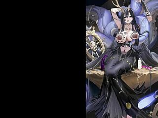 Ahegao HMV在跨种族Hentai行动中接受大黑鸡巴