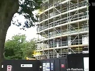 a british woman masturbates outdoors by the lake