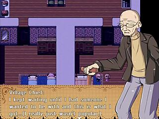 In the village, lattice jerks off for the old chief.