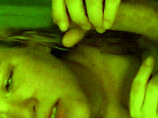 Wife's Quick Blowjob And Tit Play Before Bed.